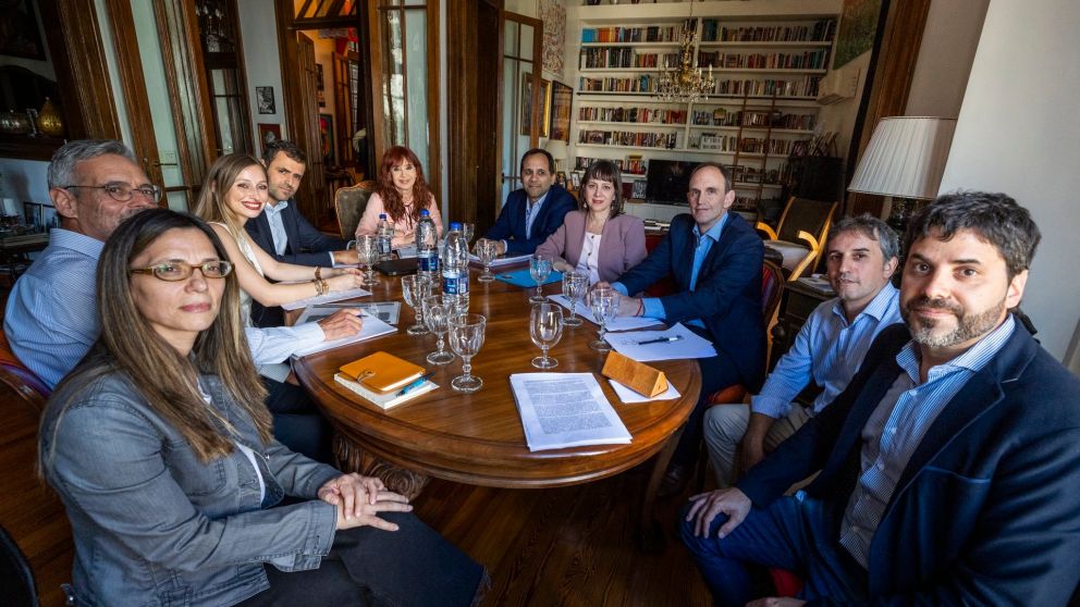 Cristina Kirchner recibió a una delegación de economistas del PJ.