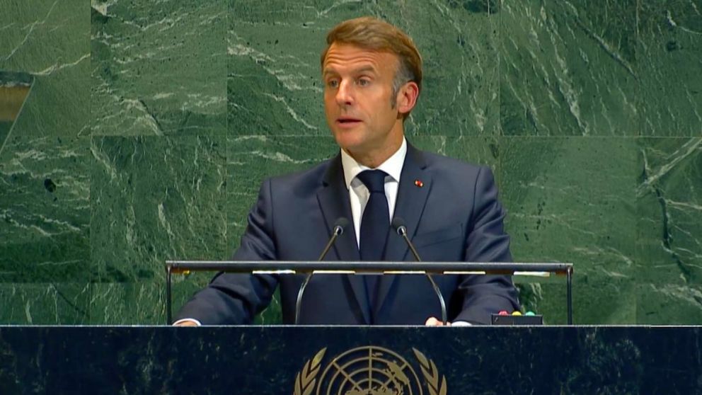 Macron reiteró su llamamiento al movimiento palestino Hamás para que libere a los 48 rehenes que aún retiene
