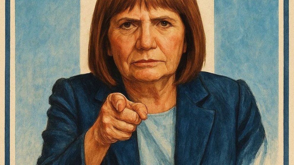 Patricia Bullrich confirmó la medida a través de una imagen que alude a la del Tío Sam en Estados Unidos