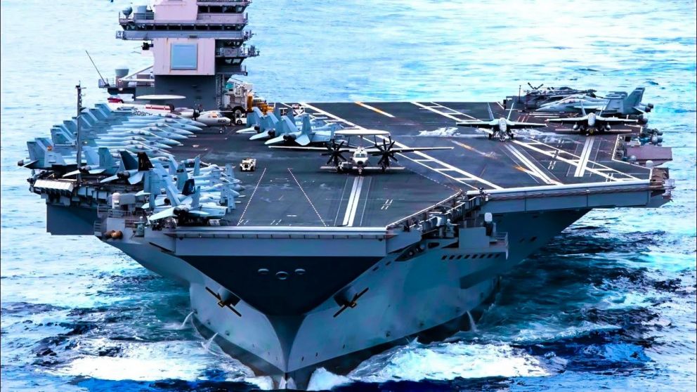 El portaaviones USS Gerald R. Ford, el más grande y costoso de la historia naval de Estados Unidos