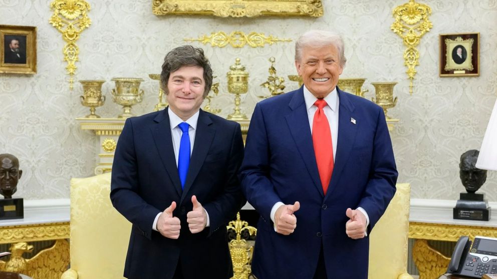 Milei con Donald Trump en la Casa Blanca.