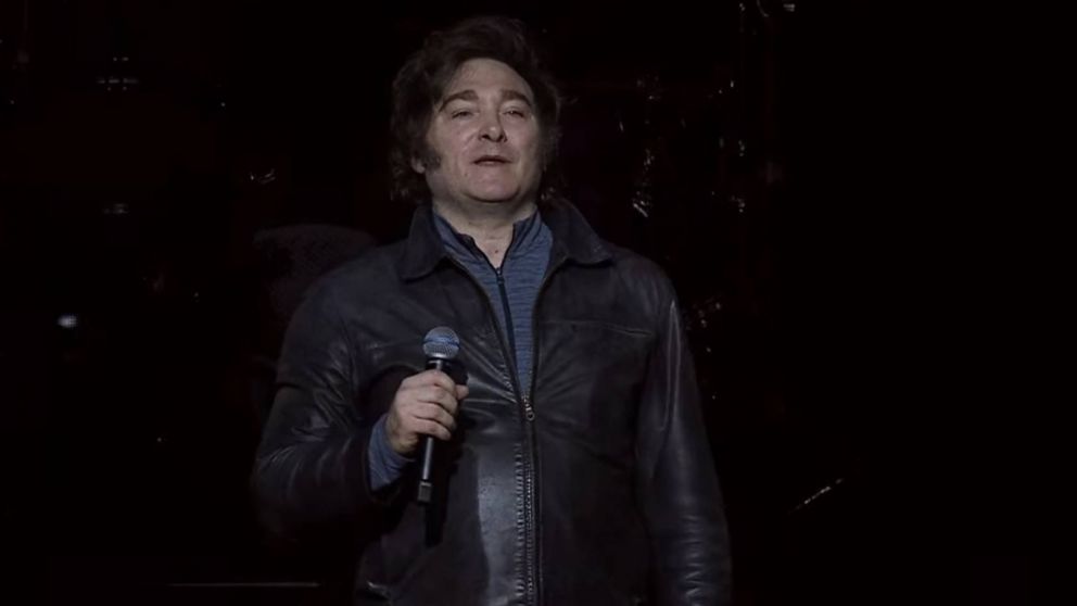 Javier Milei presenta su nuevo libro.