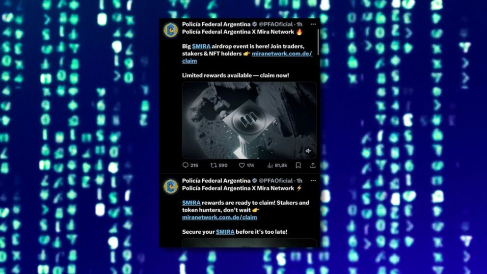 Las publicaciones del hackeo a la Policía Federal.