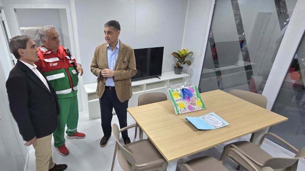 Jorge Macri participó de la apertura de la nueva base del SAME en Once.
