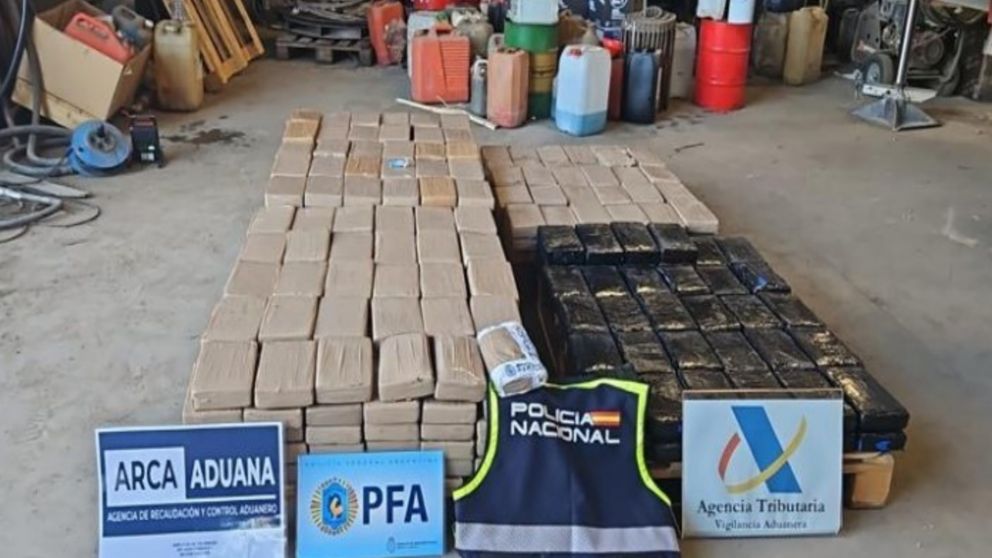 Incautan media tonelada de cocaina de Argentina a España