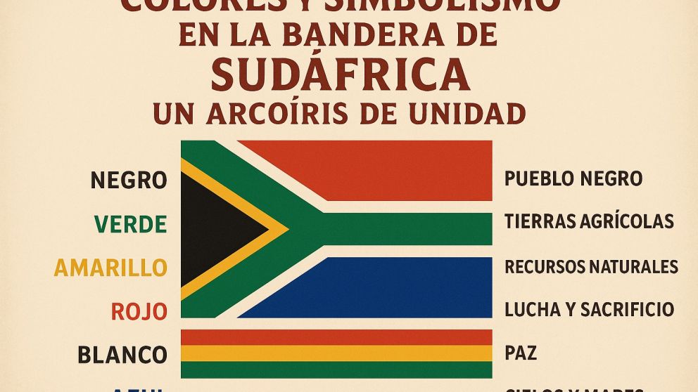 colores y simbolismo en la bandera de sud�frica: un arco�ris de unidad