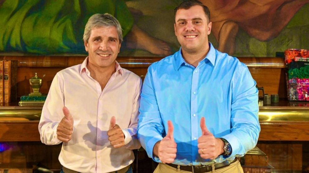 "El Gordo Dan" junto a Luis Caputo