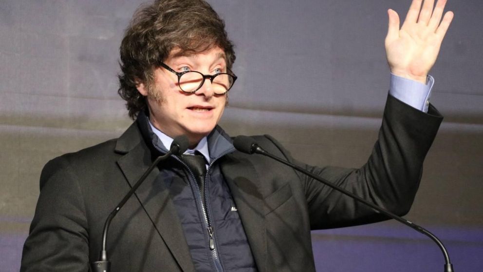 Javier Milei expuso ayer ante empresarios.