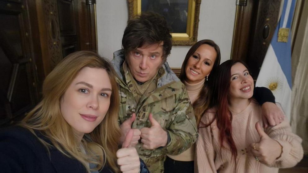 Milei junto a Lemoine y Rodriguez