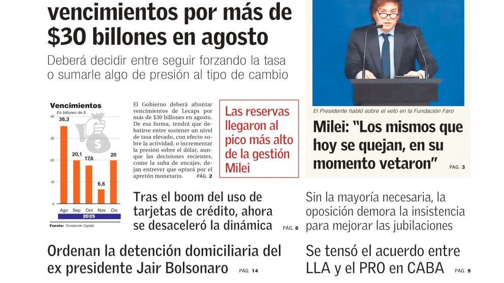 La tapa de BAE Negocios