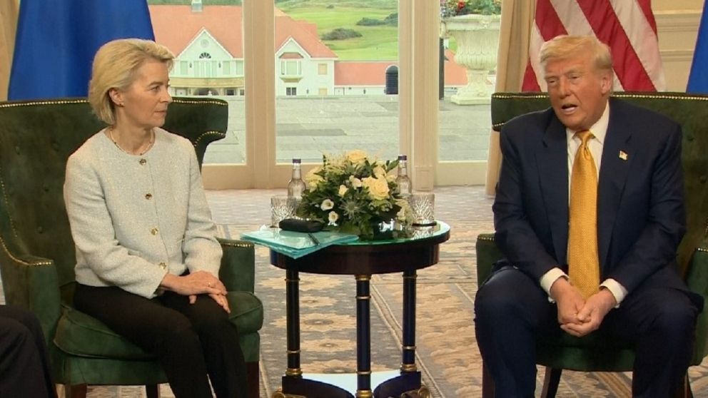 Trump y Von der Leyen se reunieron en Escocia