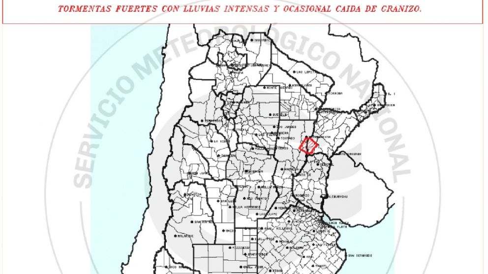 El SMN emitió alertas por tormentas en varias provincias hoy 26 de julio de 2025