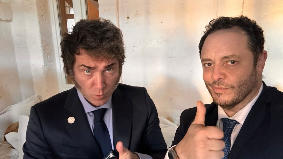 Javier Milei y Demián Reidel