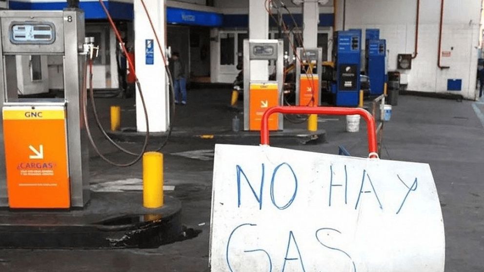 Foto tomada en una estación de servicio en Tucumán