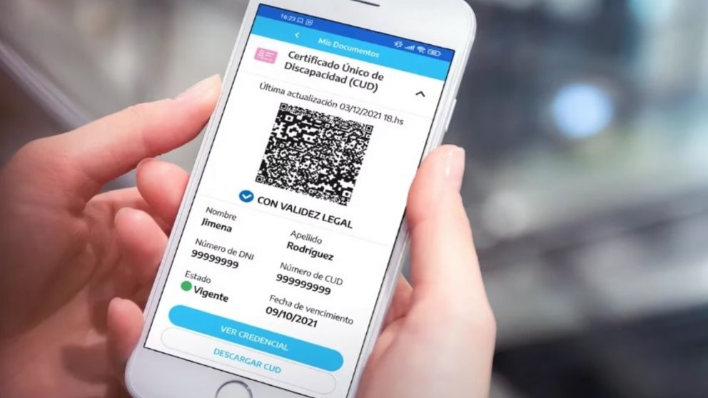 El Certificado Únido de Discapacidad no tendrá vencimiento