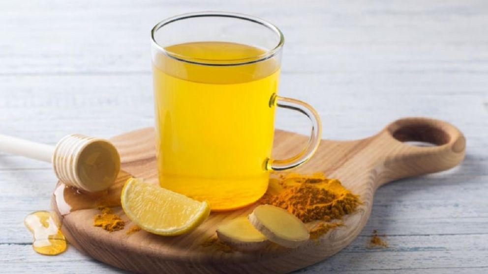Té de cúrcuma, jengibre y limón