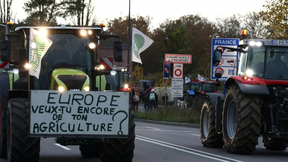 Los agricultores franceses realizaron varias marchas contra el acuerdo