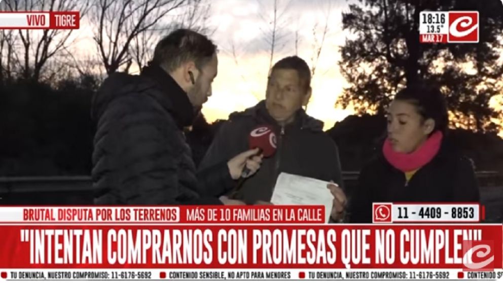 Denuncian el intento de desalojo