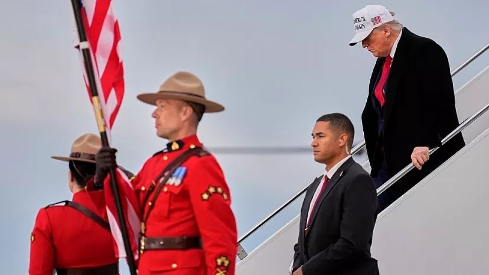 Donald Trump llegó el lunes a Canadá