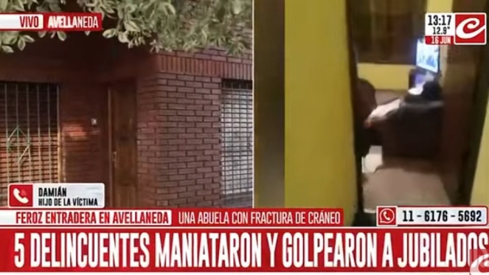 La vivienda atacada por cinco delincuentes que provocaraon heridas a sus habitantes