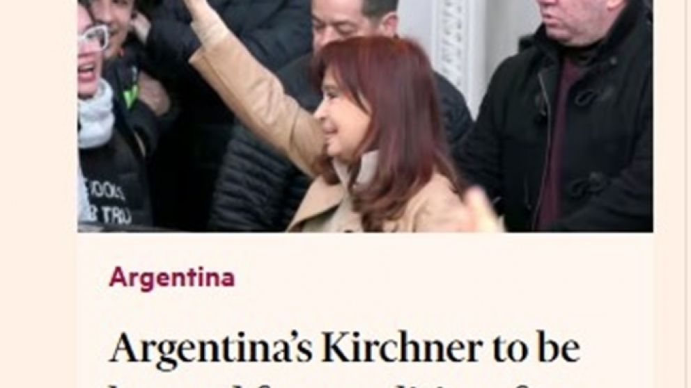 La nota de uno de los medios extranjeros