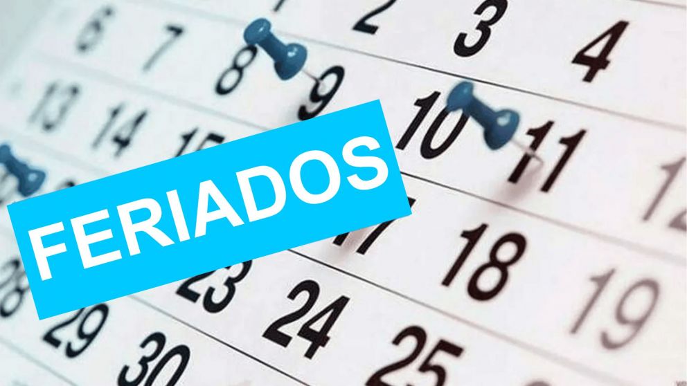 El calendario anual define feriados y días no laborables en todo el país
