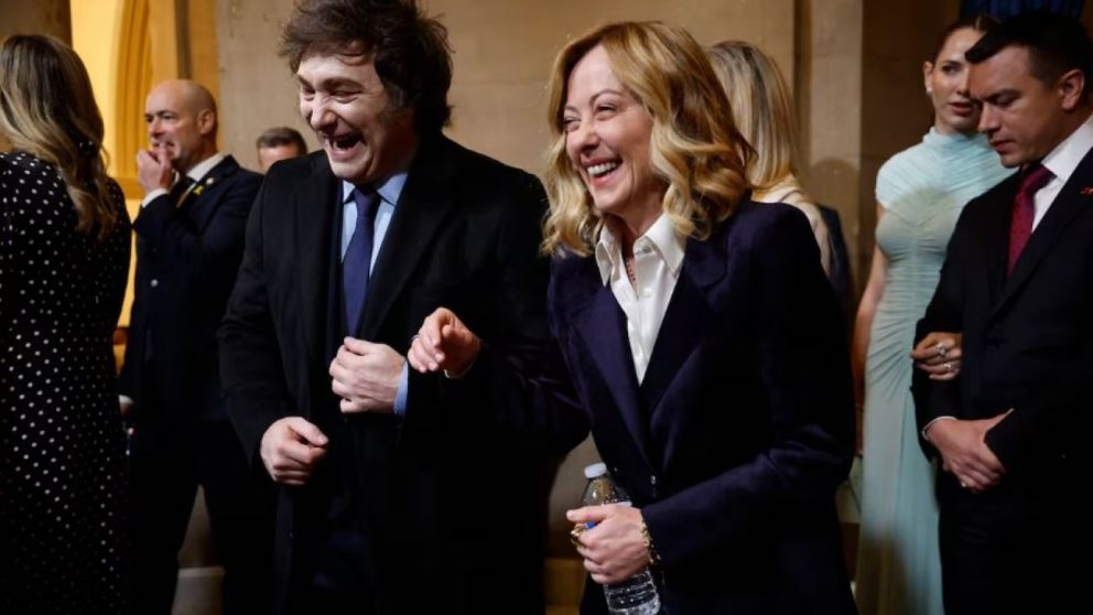 Javier Milei y Georgia Meloni
