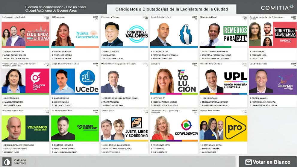 Las opciones para votar se mostrarán en orden diferente para cada votante