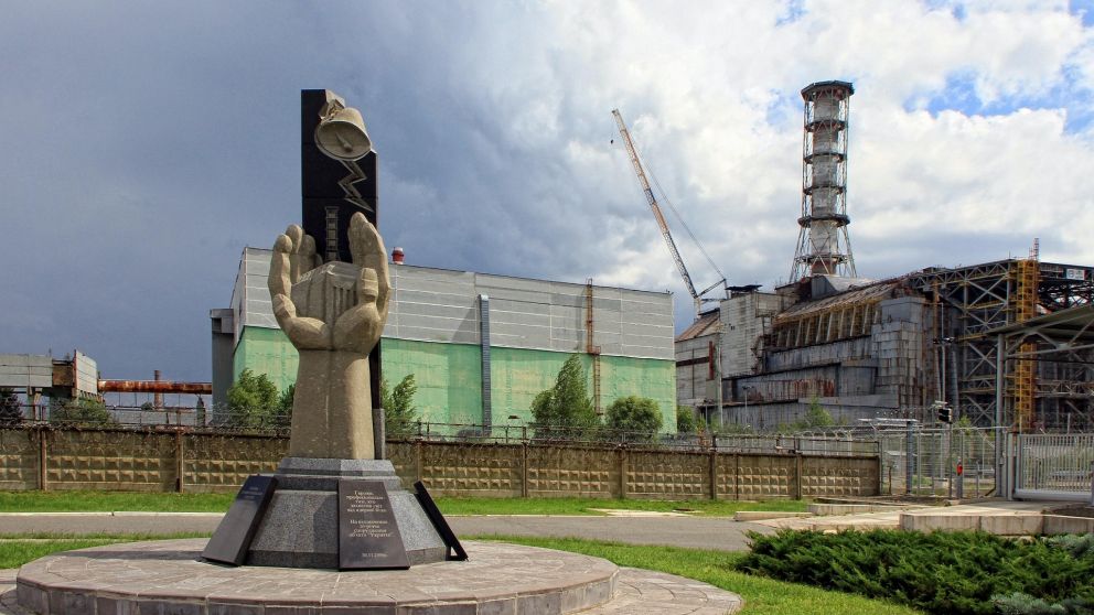 Monumento a las v�ctimas del desastre nuclear ocurrido en 1986