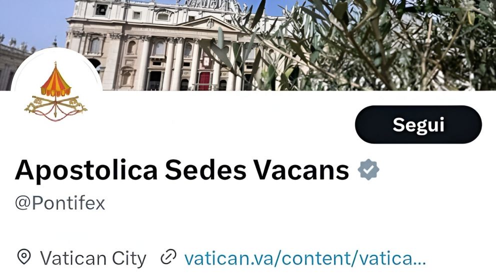Las redes oficiales muestran el escudo del Vaticano acompañado de la inscripción “Apostolica Sedes Vacans”