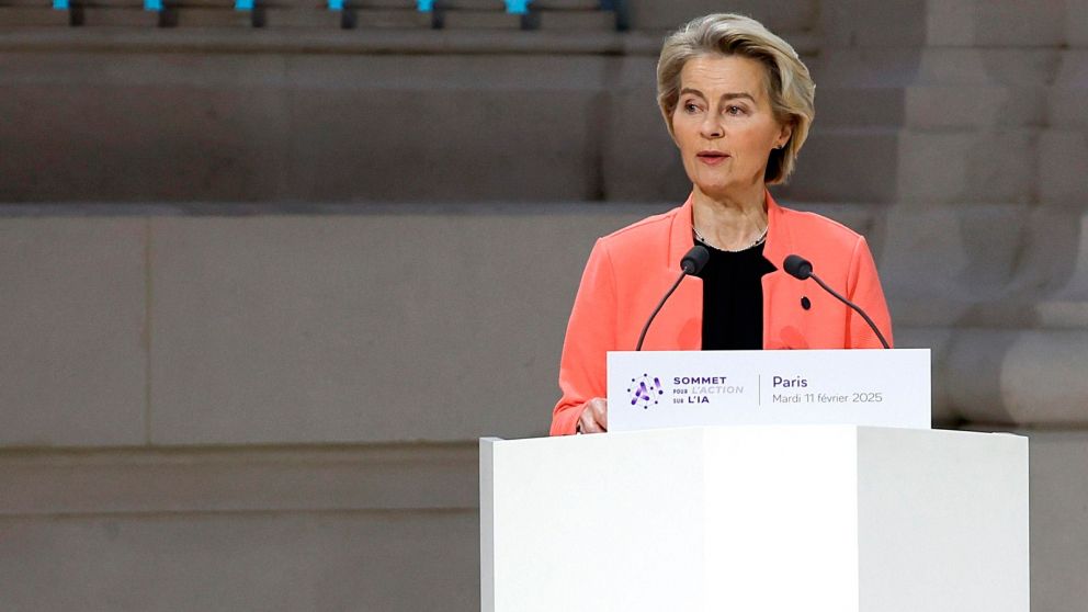 Ursula von der Leyen anunció la iniciativa en la Cumbre de Inteligencia Artificial que se celebra en París