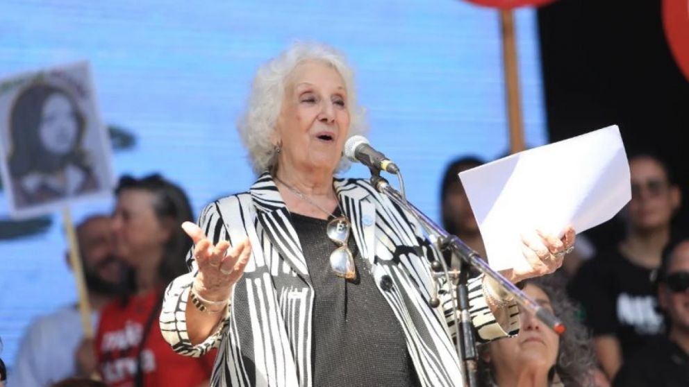 Estela de Carlotto, lanzó duras declaraciones contra el presidente Javier Milei