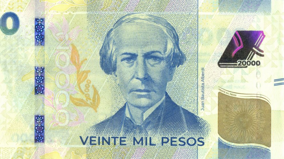 Nuevo billete de $20.000