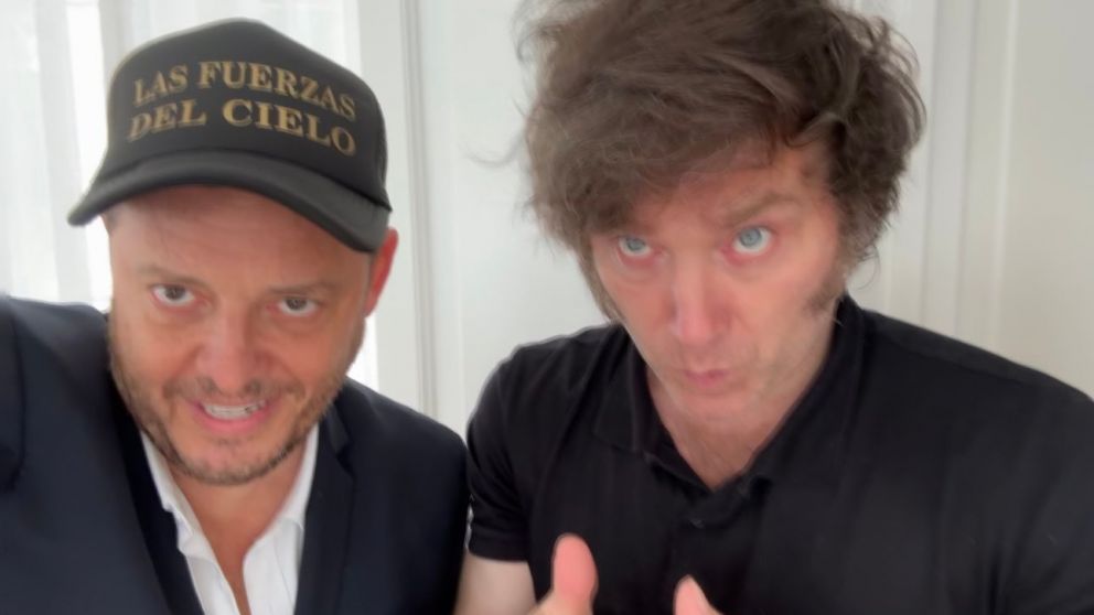 Demian Reidel junto al presidente Javier Milei