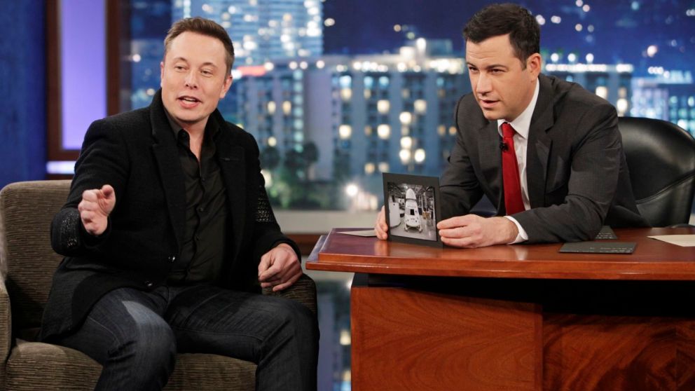 Musk visitó el programa de entrevistas Jimmy Kimmel Live en 2013