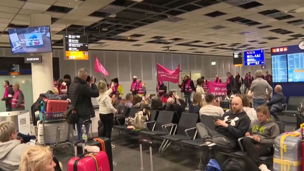Los trabajadores aeroportuarios alemanes están en conflicto por cuestiones salariales