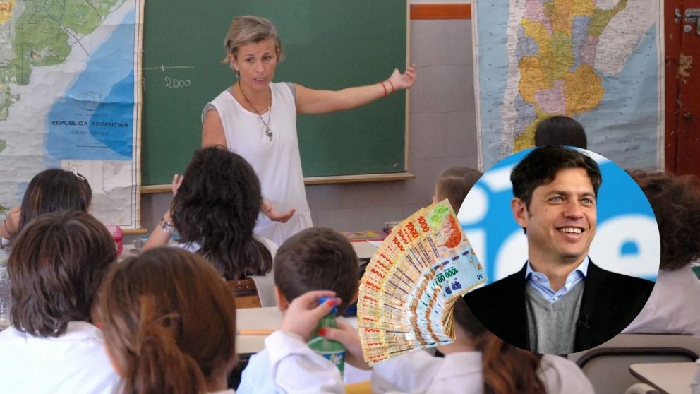 Kicillof adelanta los sueldos a docentes y estatales