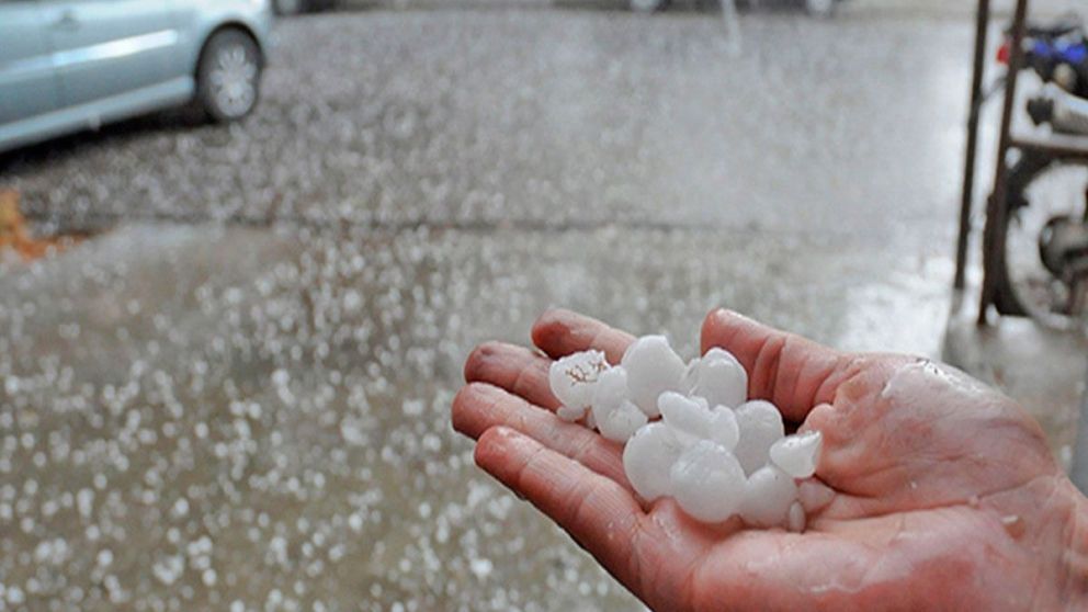 Se viene un temporal con granizo