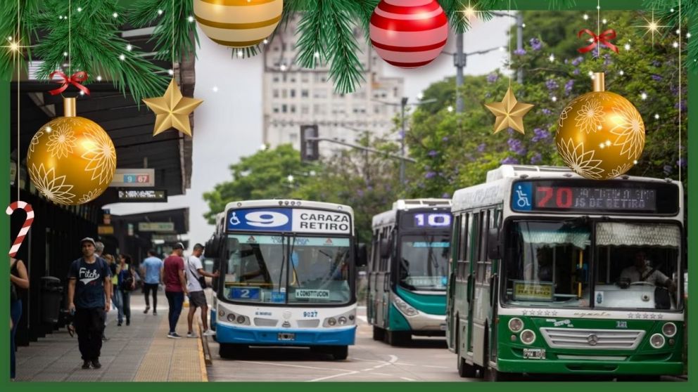 Cómo van a funcionar los colectivos en Navidad