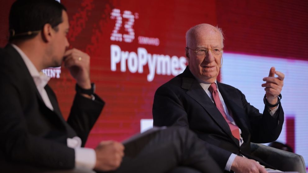 Rocca, durante el cierre de Propymes