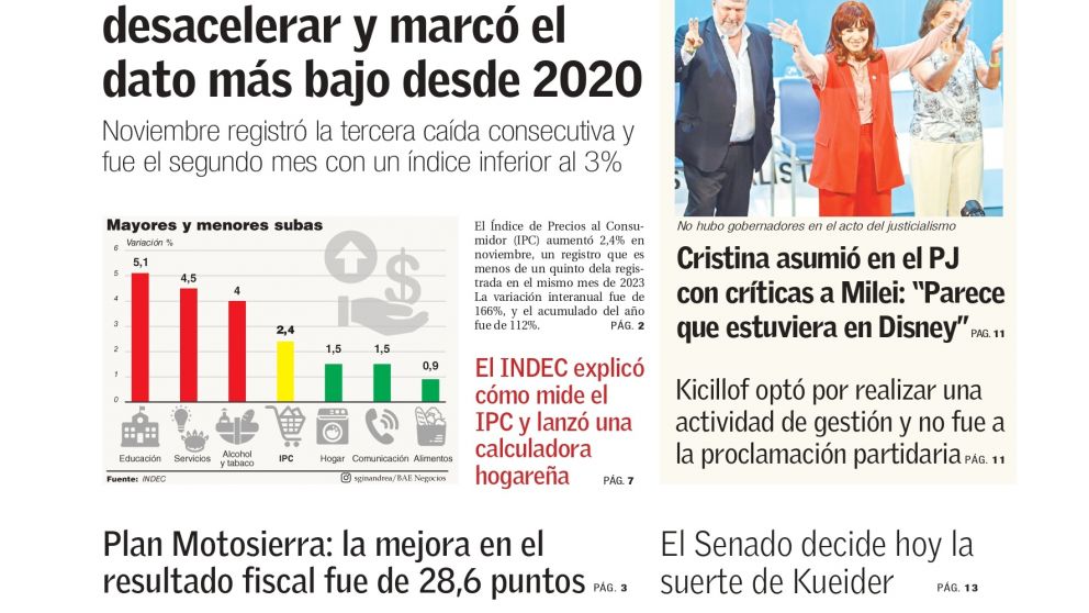 La tapa de BAE Negocios