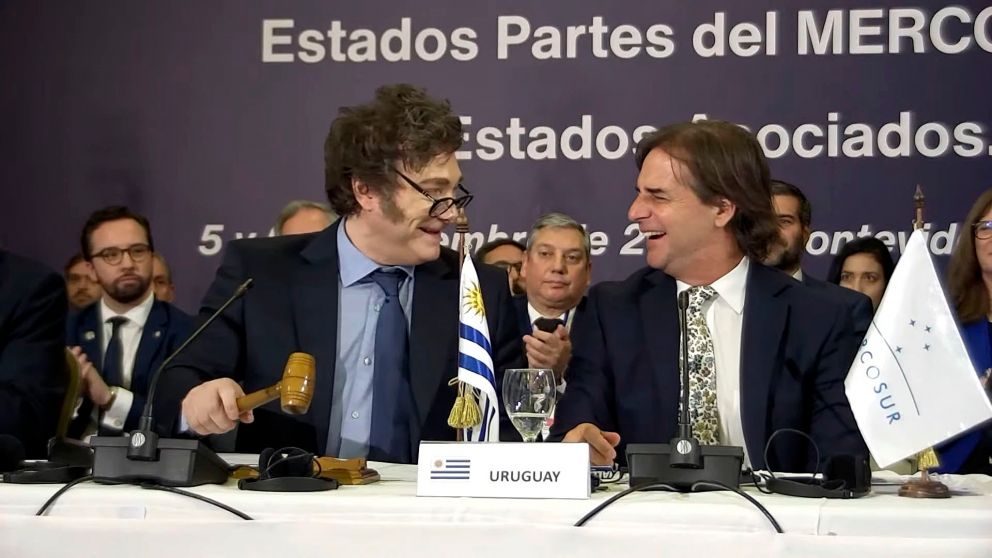 Milei celebr� con una broma su llegada a la presidencia pro tempore del Mercosur