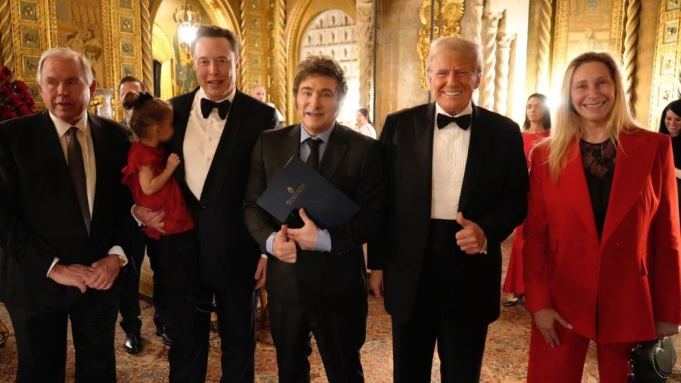 Javier Milei, junto a Donald Trump y Elon Musk