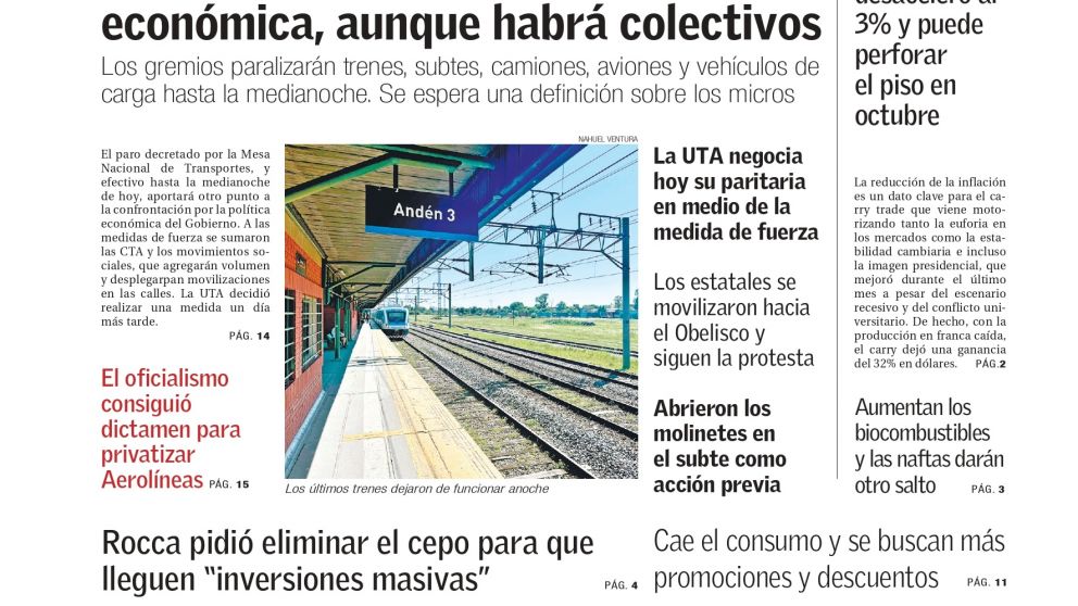 La tapa de BAE Negocios