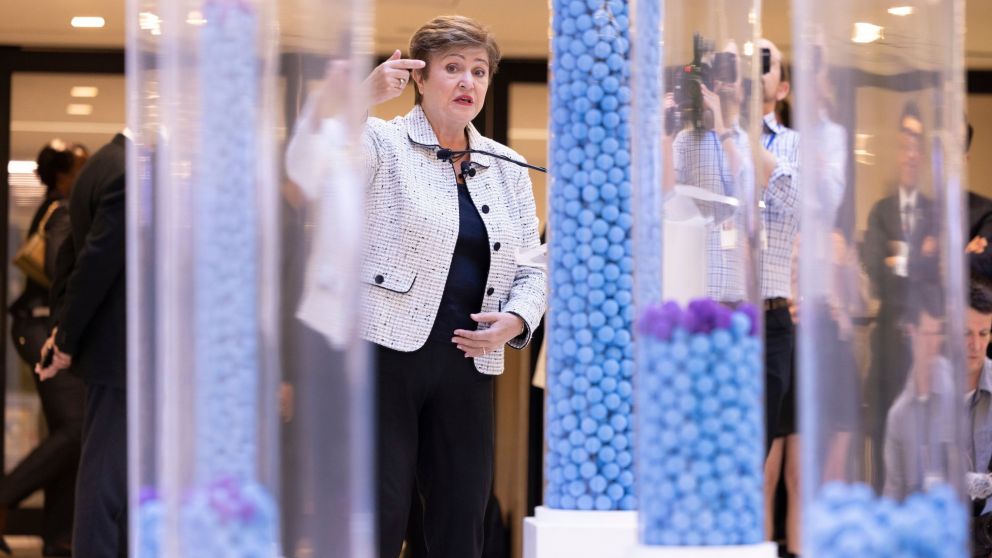 La directora gerente del FMi, Kristalina Georgieva, se reunió una hora con Luis Caputo