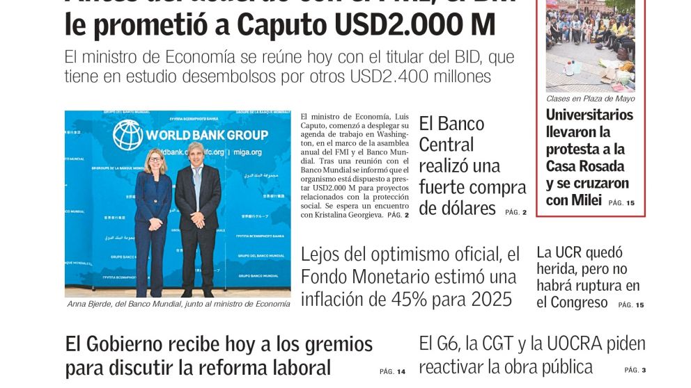 La tapa de BAE Negocios