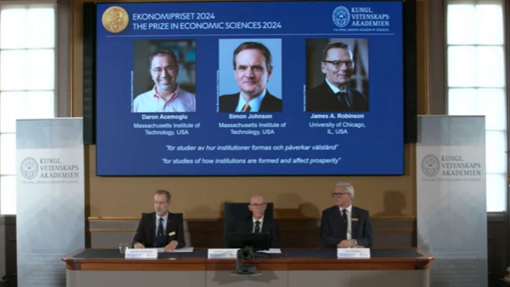 El Nobel de Economía fue para Daron Acemoglu, Simon Johnson y James A. Robinson