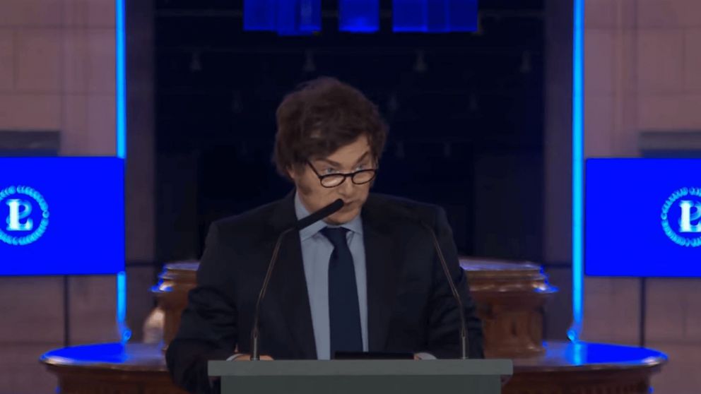 Habló Javier Milei en el ex CCK.