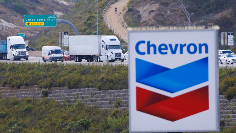 FILE PHOTO: A Chevron gas station is shown in California