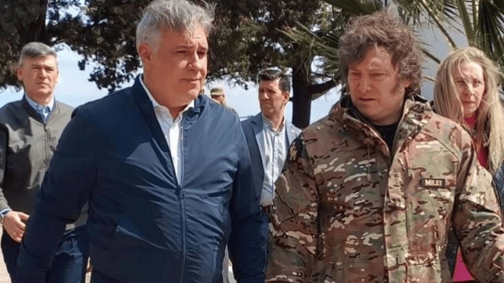 Incendios forestales: Javier Milei visitó Córdoba